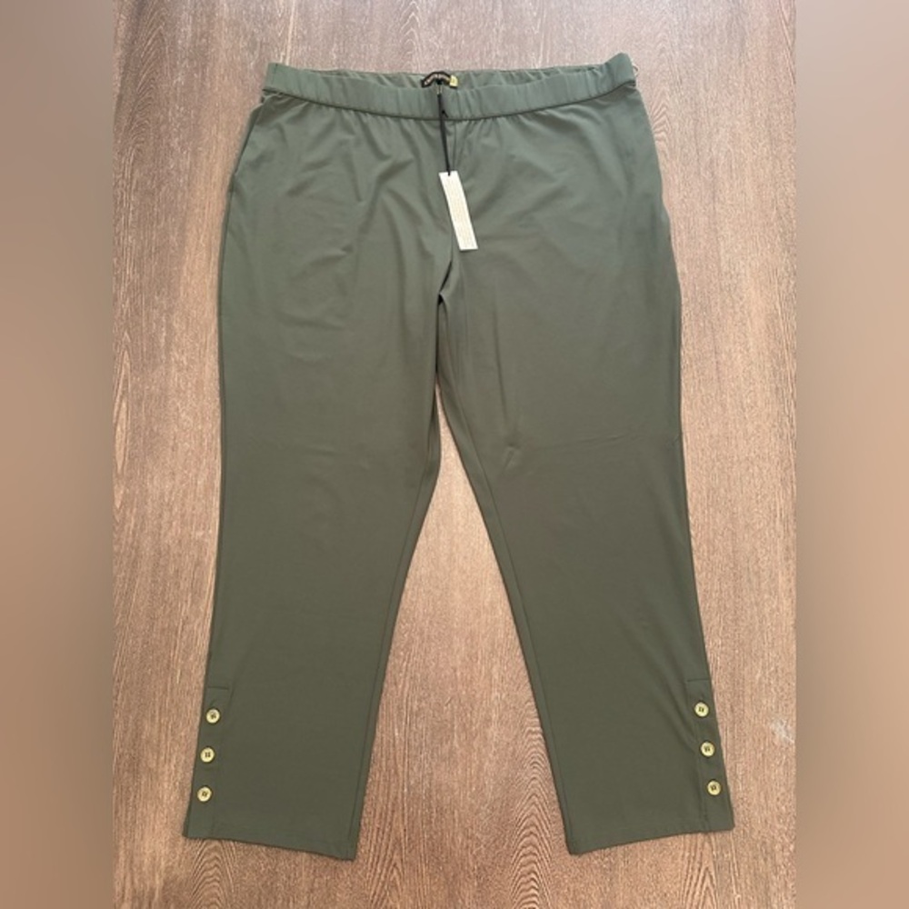 NWT AMBERNOON OLIVE GREEN BUTTON DETAIL UV PROTECTIVE PANTS - Size XL SKU:462